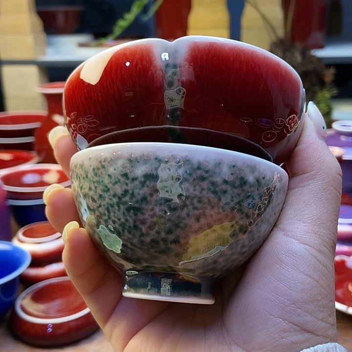 陶瓷追*人景德镇名陶雅玩原矿郎红