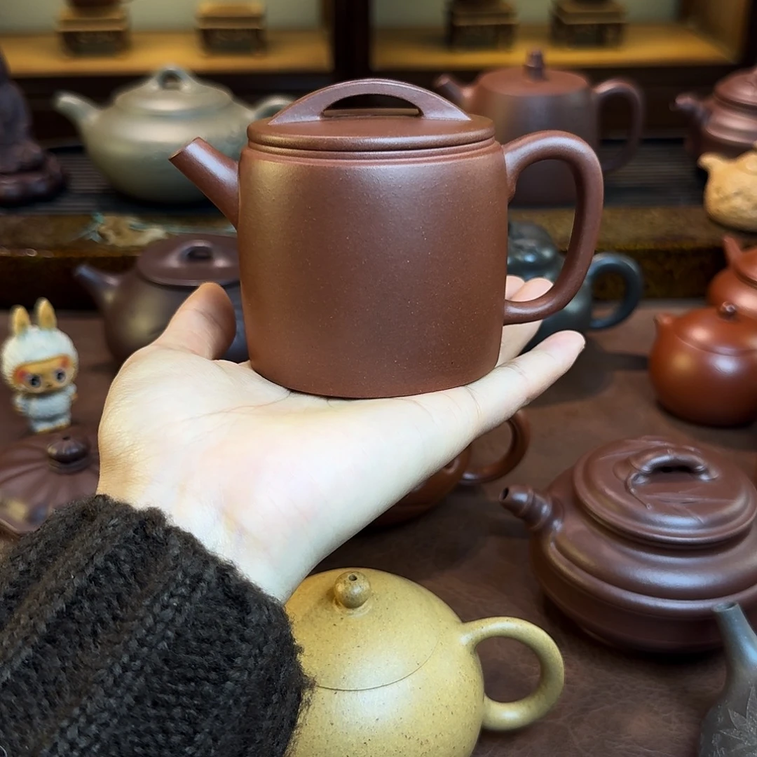 茶壶紫砂高汉瓦，底槽清