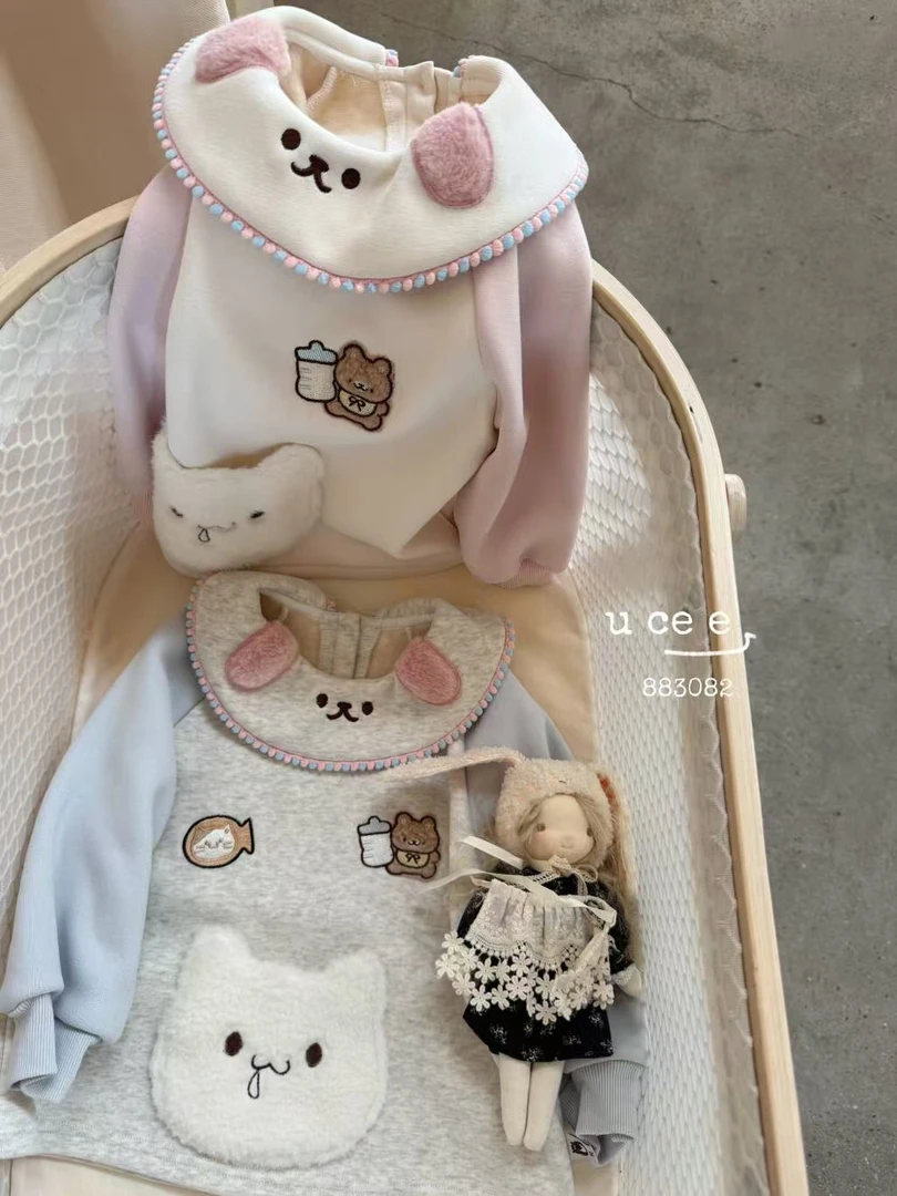 【米粒Kids】uc粉色卡通领子加绒卫衣s 883082