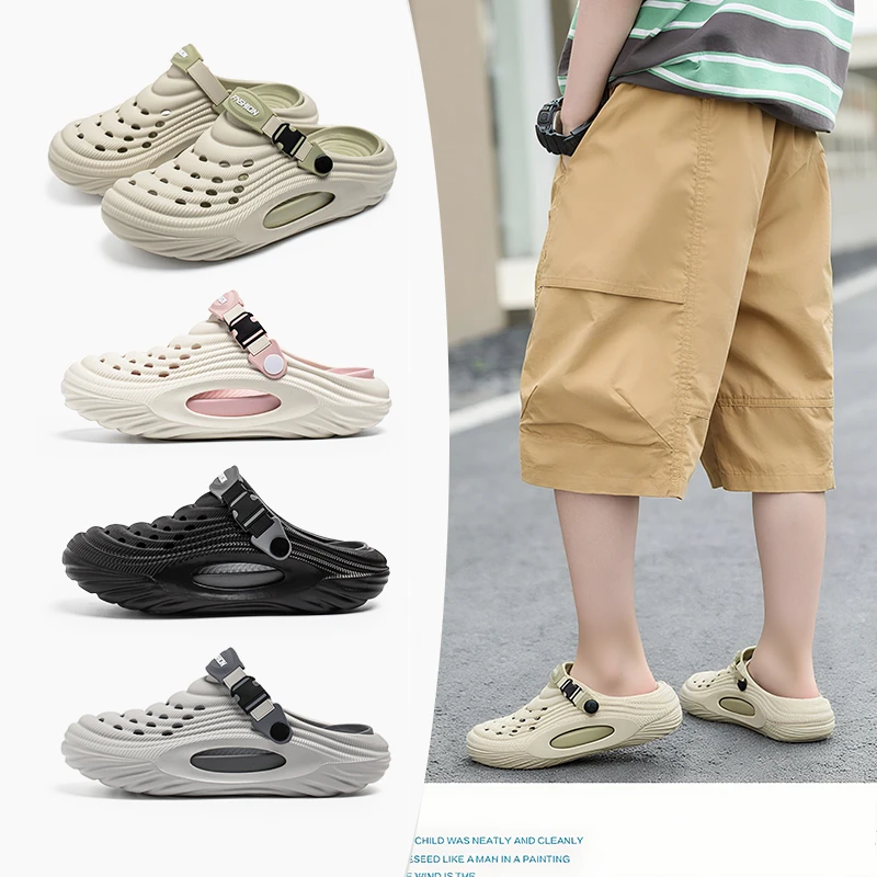 2025夏季儿童凉拖外穿厚底防滑不臭脚透气耐磨亲子拖鞋2503