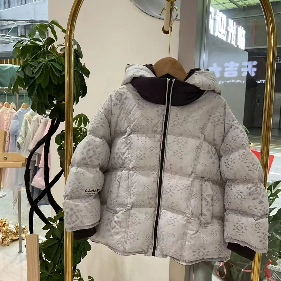 【Canaber凯娜贝儿高端轻奢亲子羽绒服】25年新款极寒几何图案TL011