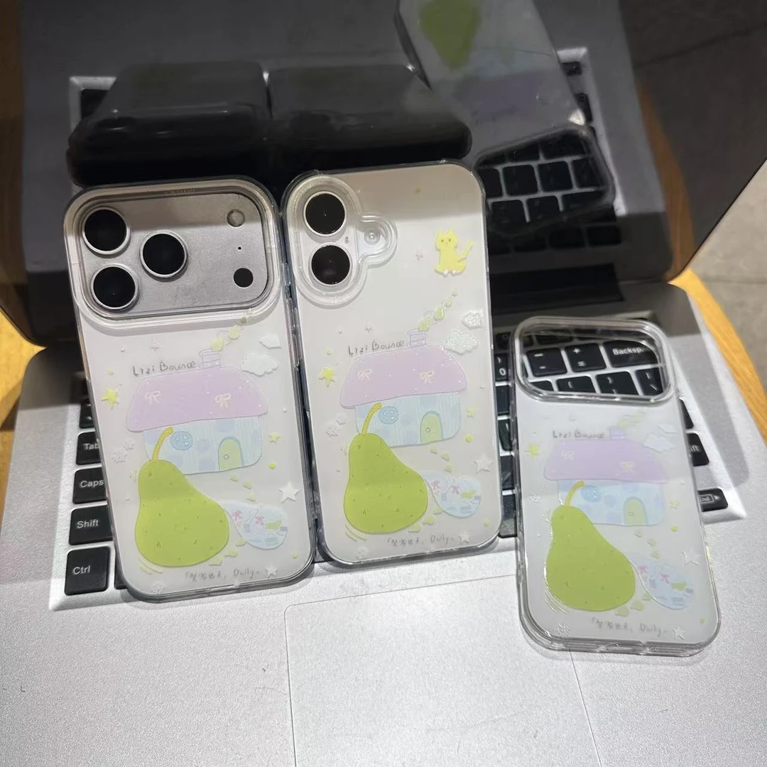 可爱黄梨小屋imd手机壳适用苹果iPhone17/16/15华为p70