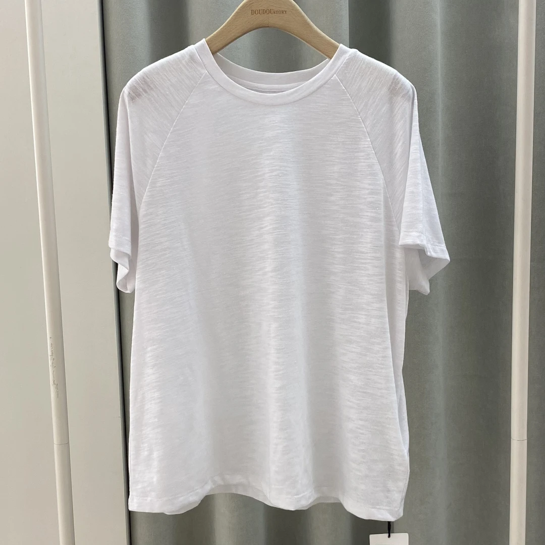 HALUNGLE/海伦格丽  10678  气质简约圆领短袖T恤