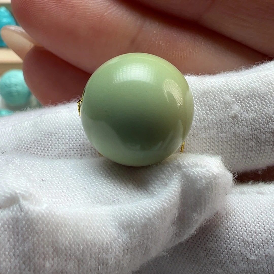 绿松石未镶嵌配饰圆珠15.1mm
