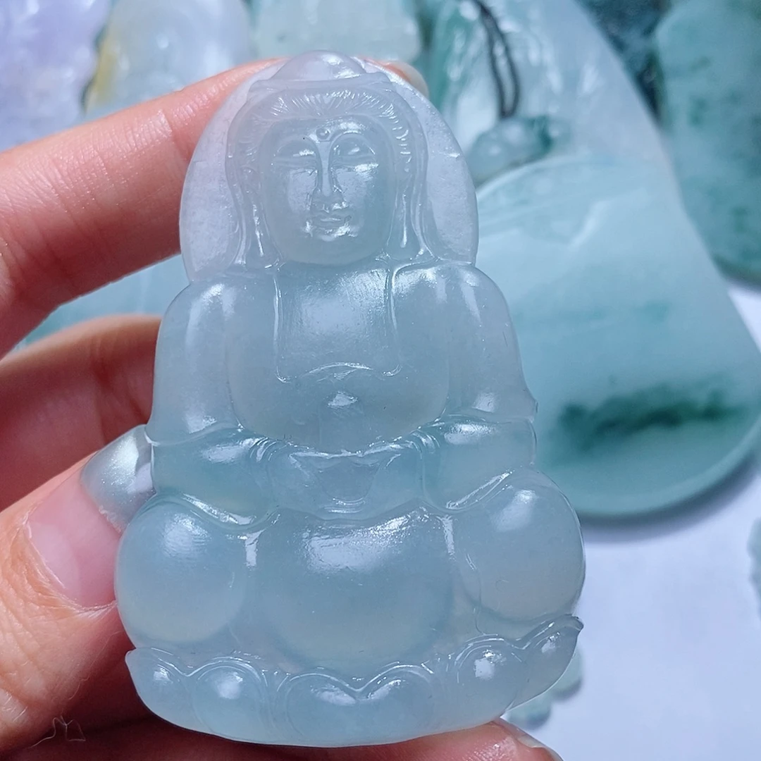 王***、定制翡翠未镶嵌毛货付款后确认抛光