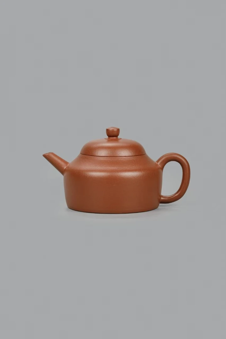 ZY17204-王峰-曼陀-赵庄朱泥150cc-内推  宜兴原矿半手工紫砂壶