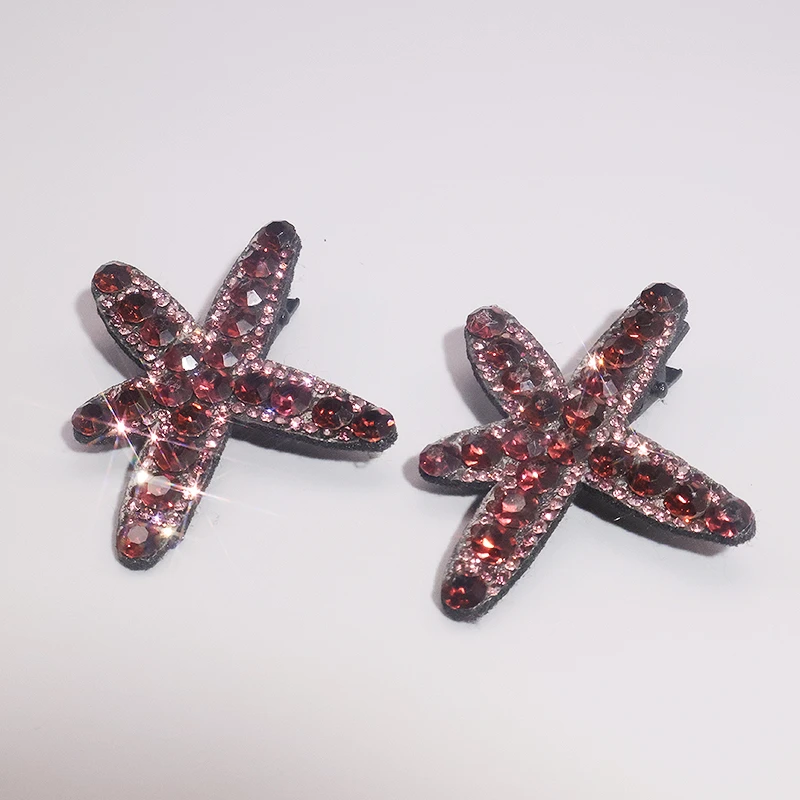 海星水钻发夹女一字夹2025新款高级感碎发夹边夹侧边刘海夹鸭嘴夹