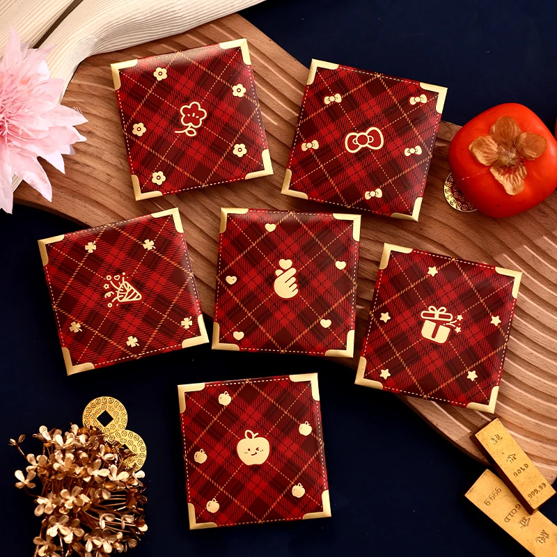 布纹格子红包袋通用2026过新年个性创意轻奢随礼高级感春节利是封