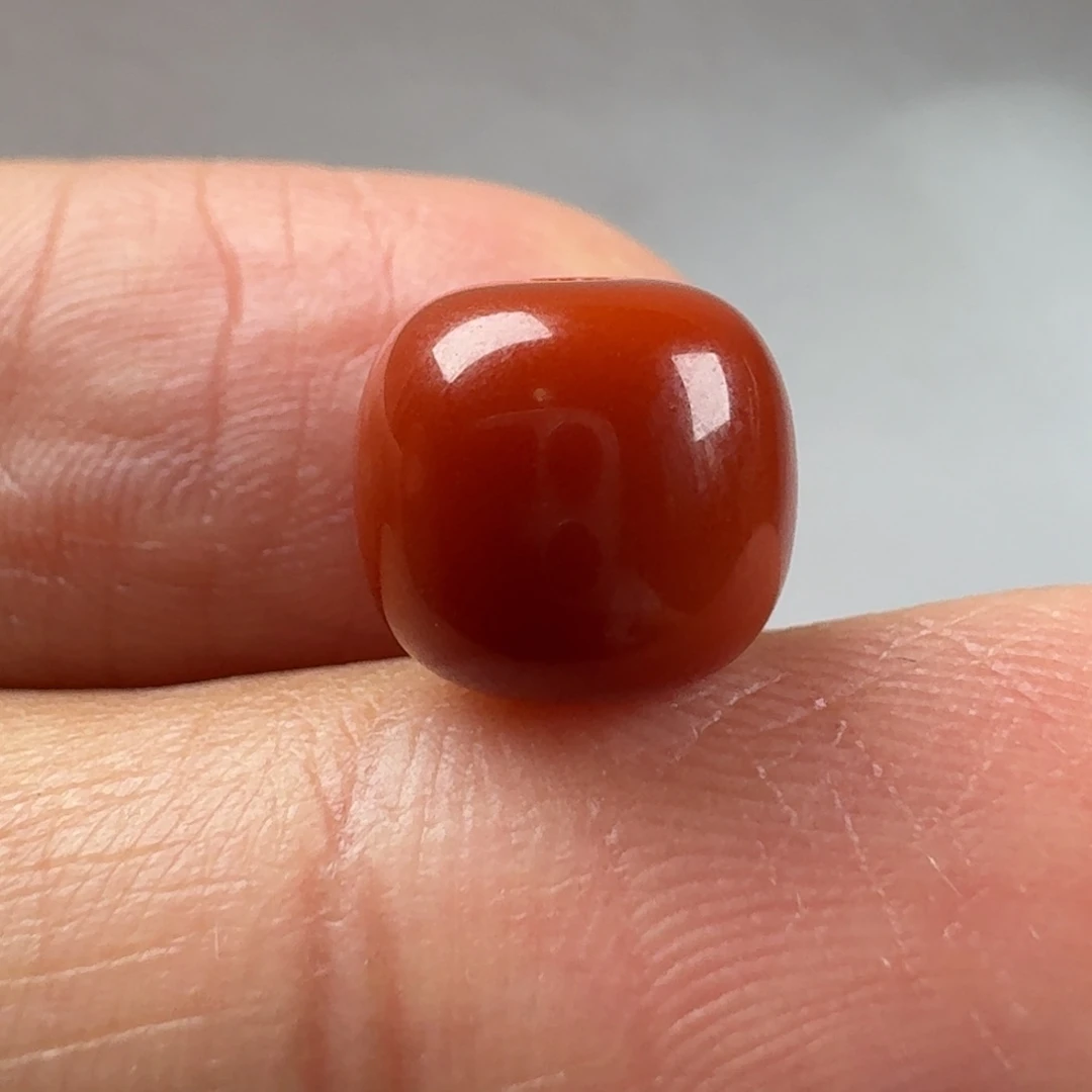 查***状南红玛瑙未镶嵌锦红老型9.2*8.4