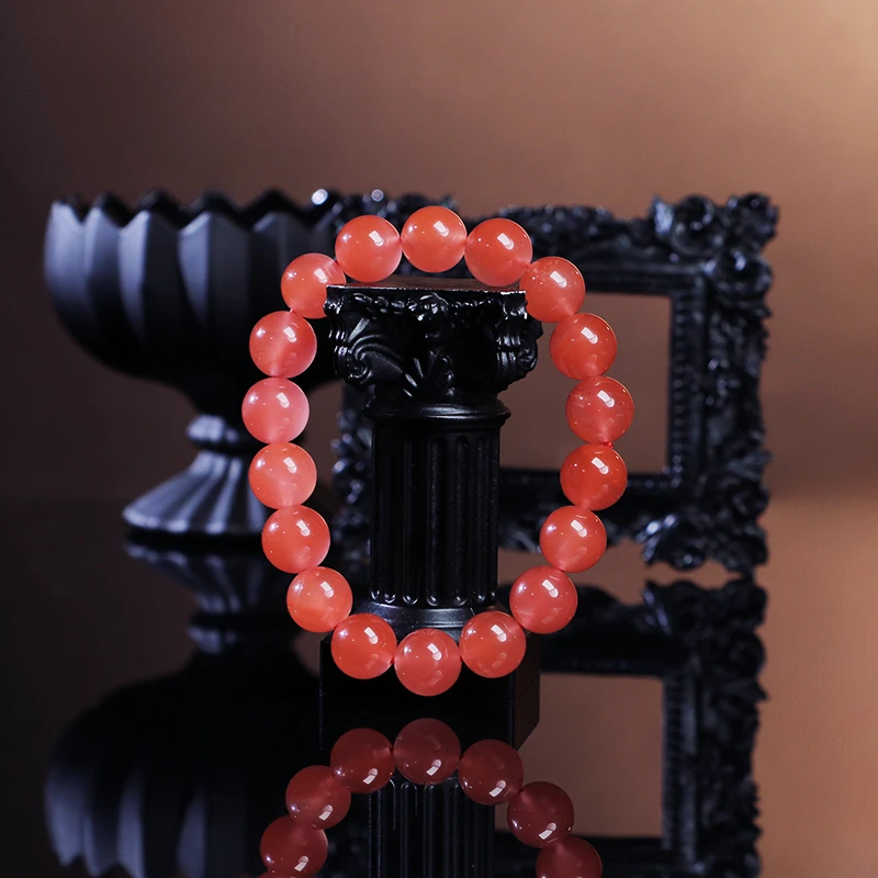 冰红南红单圈手链-多样性发其一