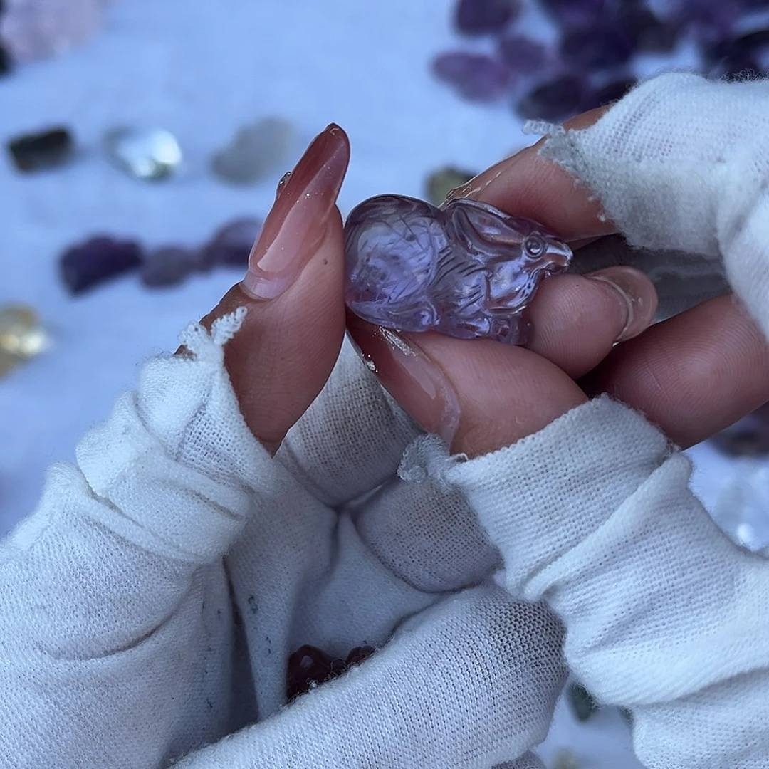 水晶手链未镶嵌佳*紫水兔子