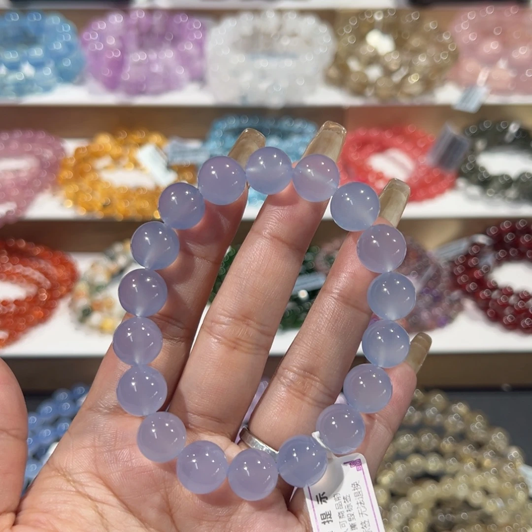 玉髓未镶嵌手饰天花板冰种蓝玉髓11.8mm