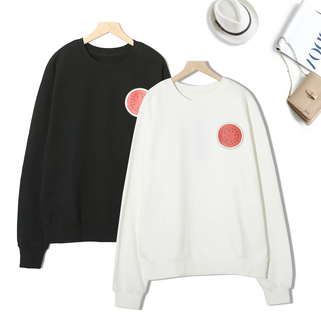 男女同款圆领休闲百搭刺绣时尚简约卫衣新款2025宽松休闲P-2G280