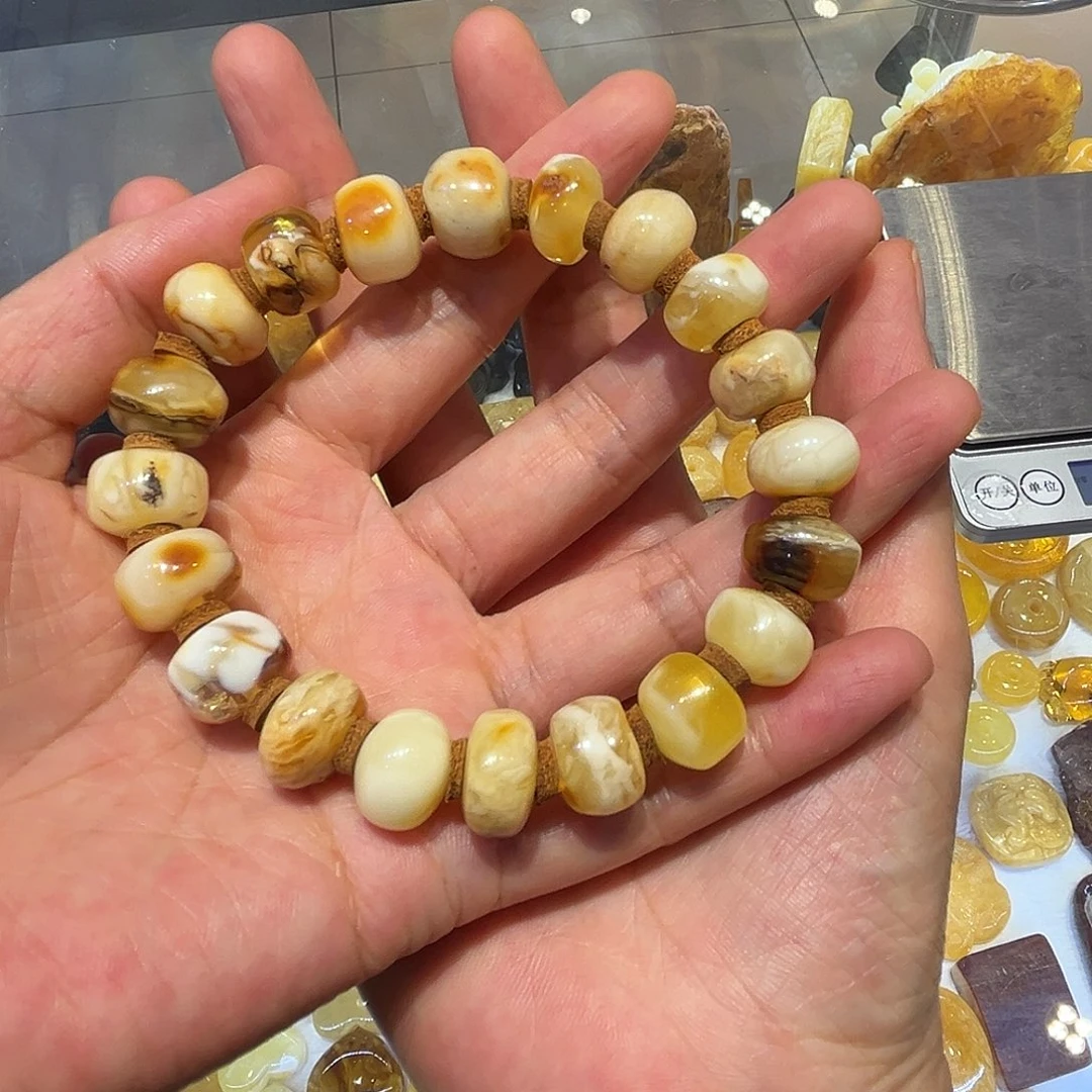 琥珀未镶嵌手链手串
