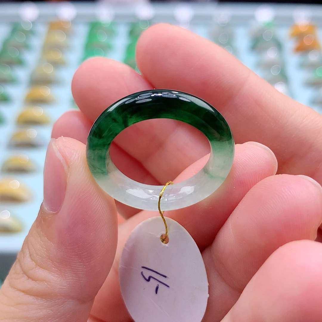 未镶嵌戒指翡翠15圈