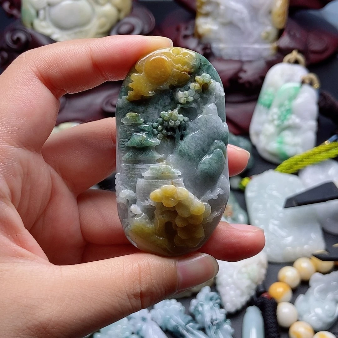 翡翠未镶嵌颈饰翡翠