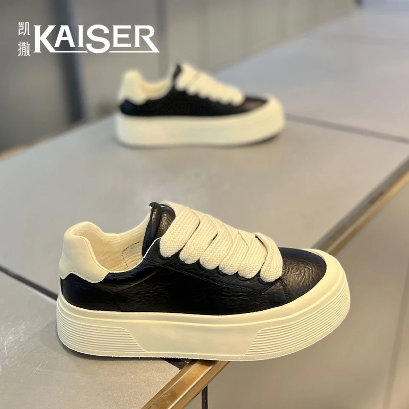 【凯撒】男鞋冬季低帮厚底百搭休闲鞋子男款时尚潮流运动板鞋BJ1002