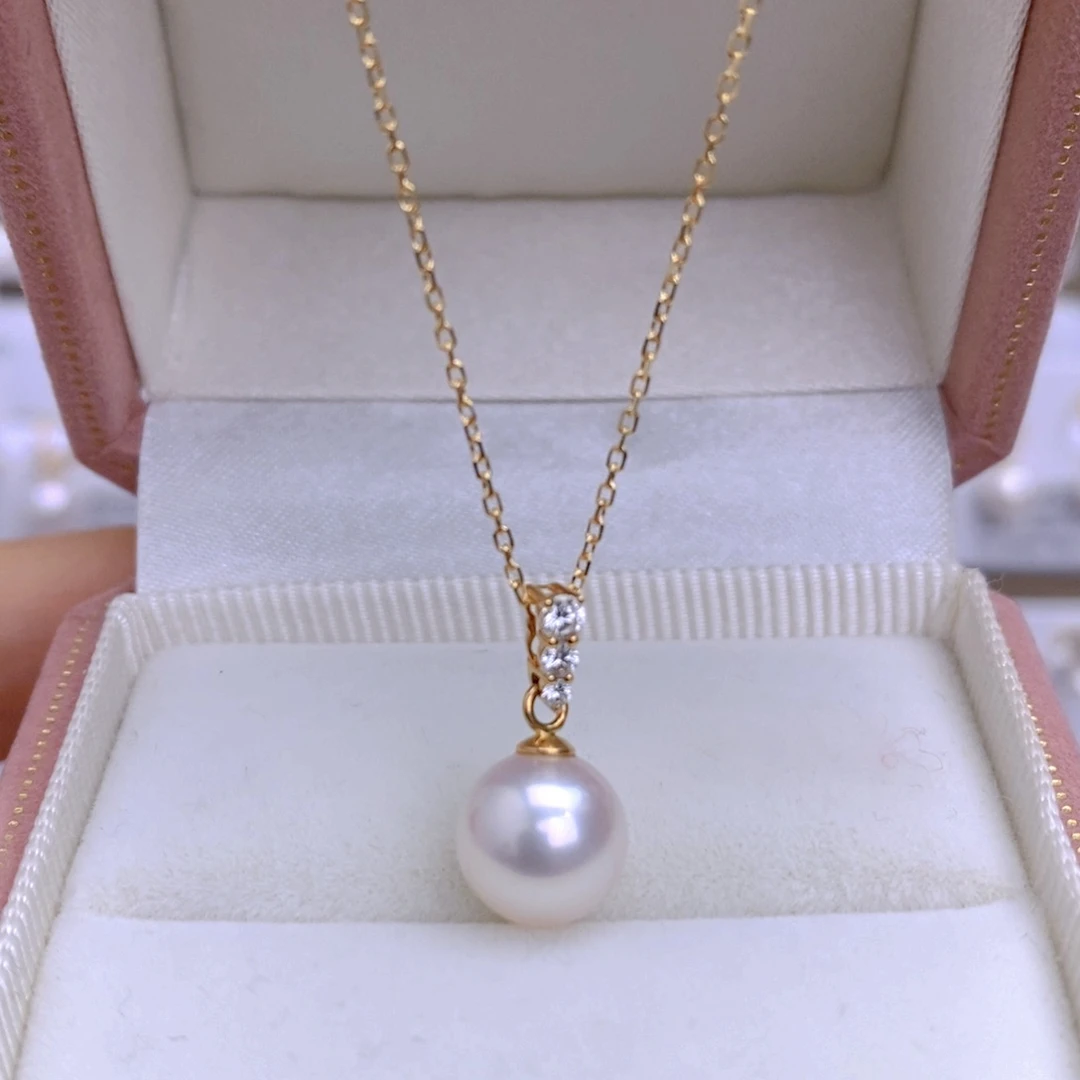 海水珍珠颈饰18K金镶嵌超****酱