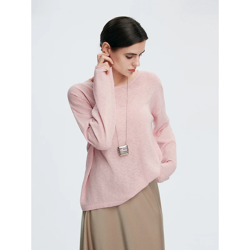 初棉DRDB竹节棉麻针织防晒罩衫轻薄微透薄款长袖362635015