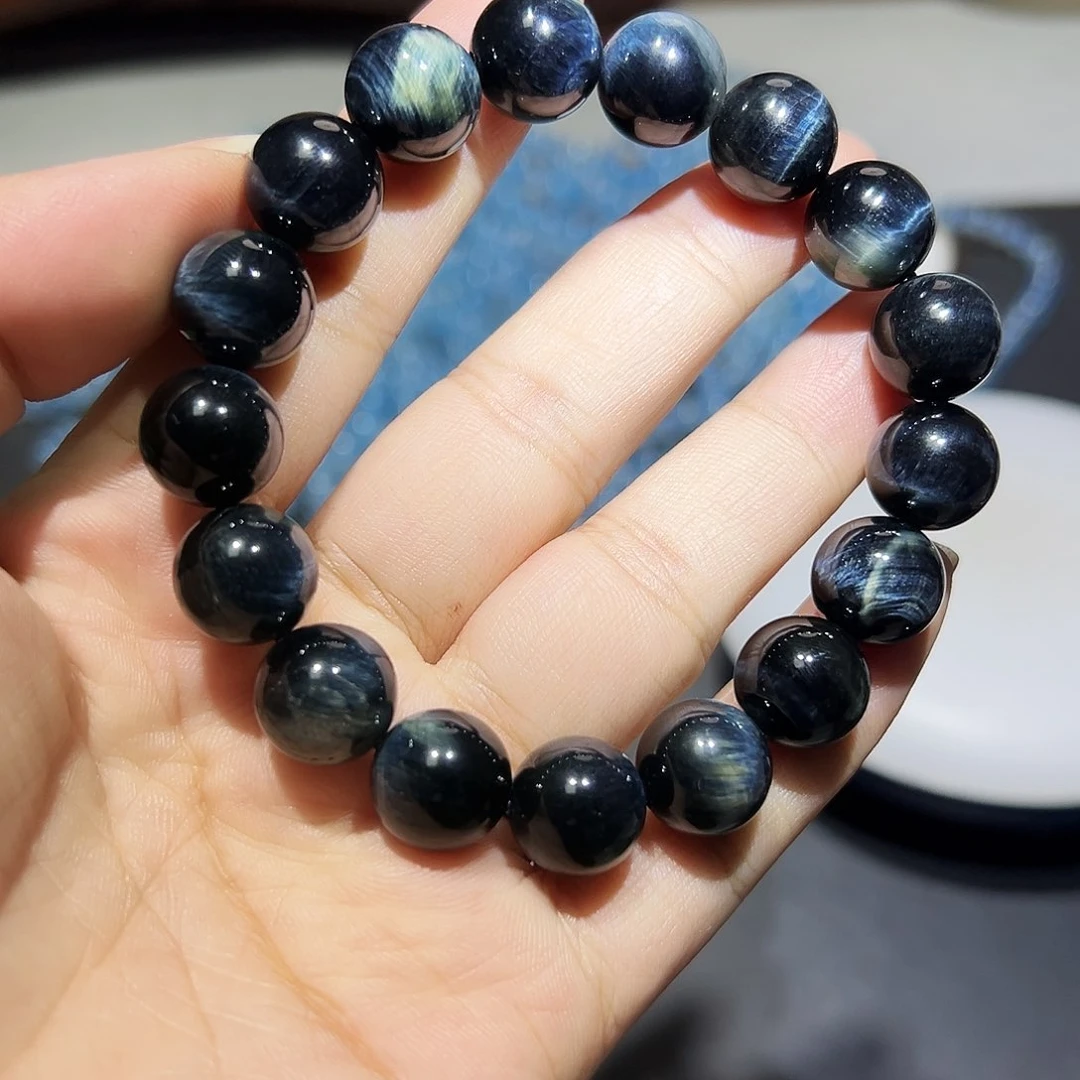 未镶嵌手链水晶蓝虎眼14毫米28号