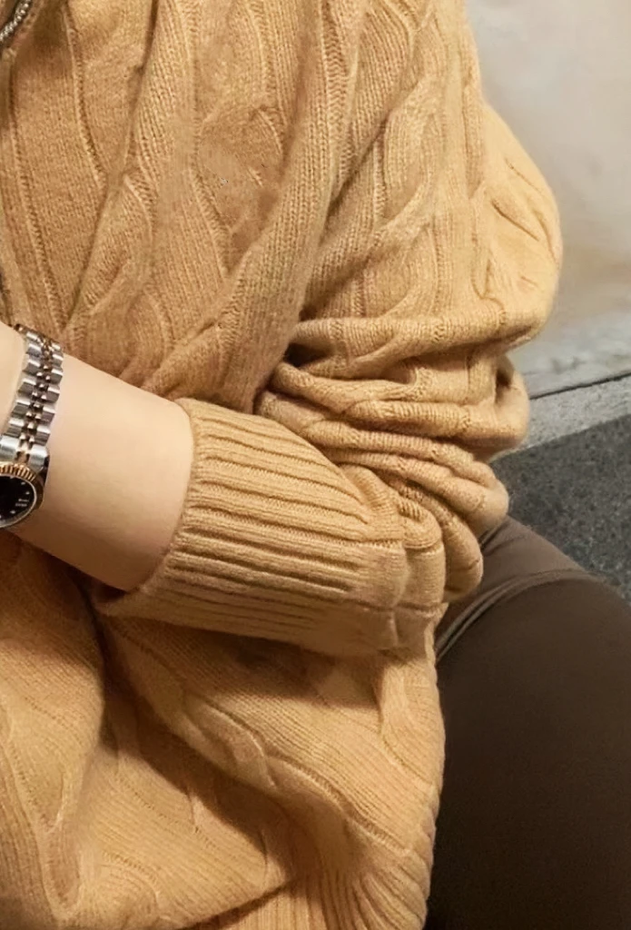 11小马刺绣男士针织纯色羊绒衫保暖舒适长袖休闲时尚商务宽松百搭