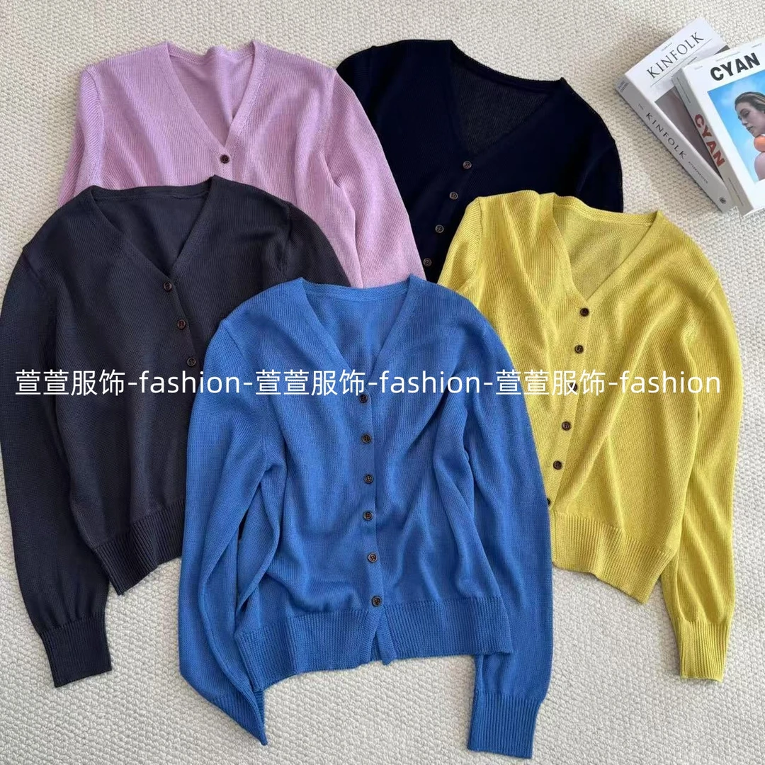 【萱萱服饰】ZZ1254新款个性潮流纯色简约百搭高级个性薄款针织开衫