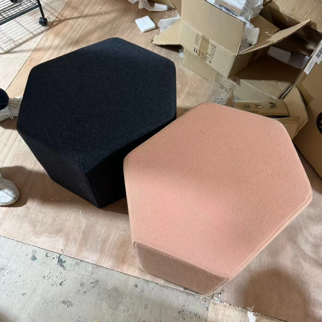 HK1/OTTOMN/CL（颜色混发）六角布墩餐桌60*45CM库存尾货（三楼）
