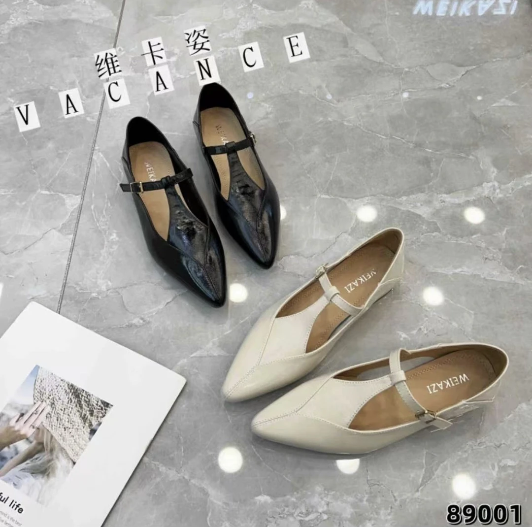 89001新款高品质头层牛皮气质舒适单鞋
