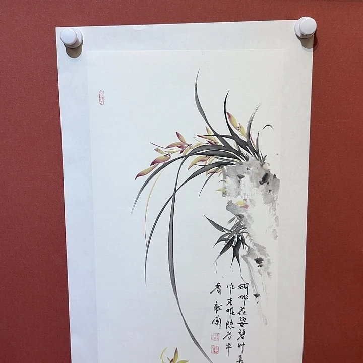 国画听兰老师花鸟