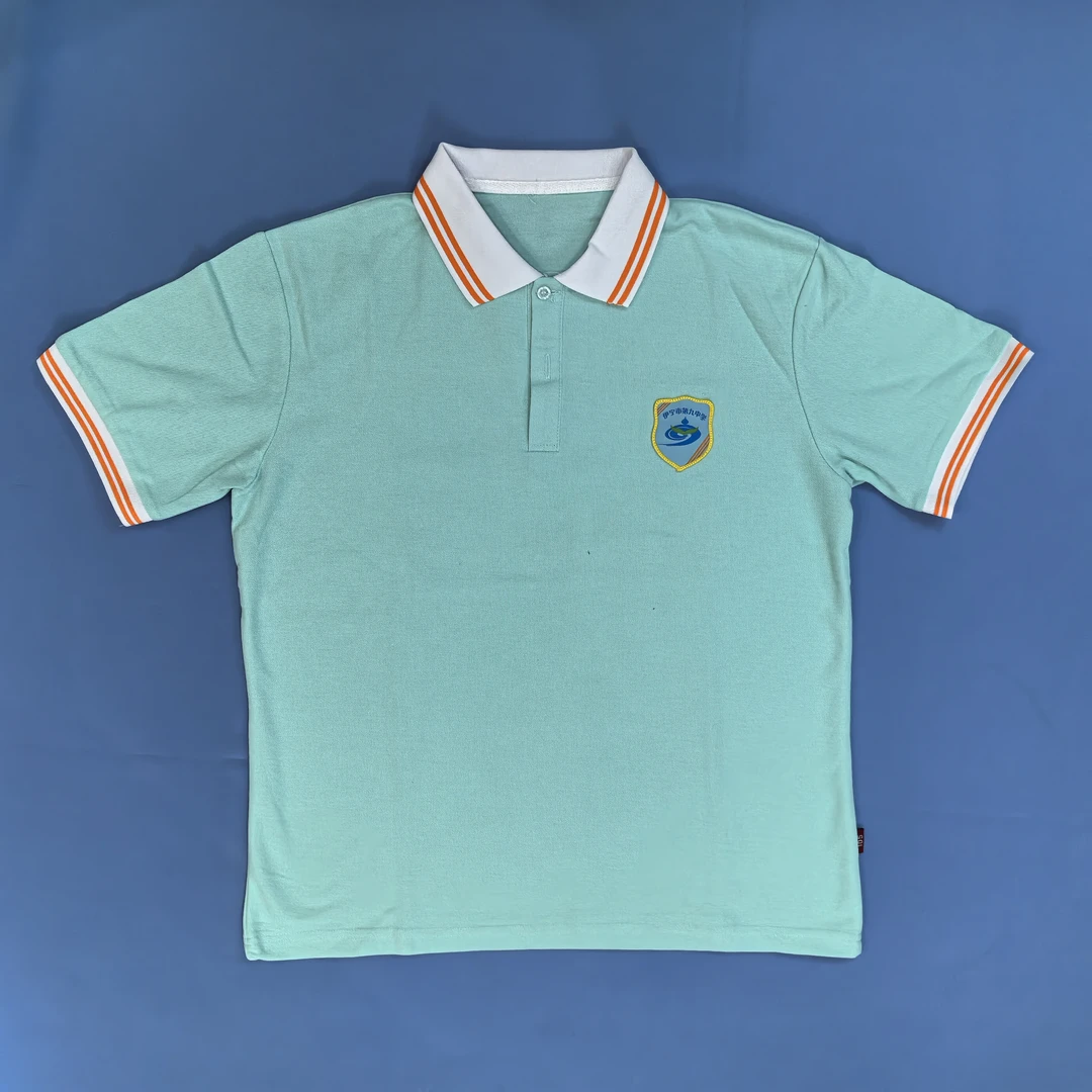 新疆包邮9中8年级夏季T恤时尚舒适休闲透气半袖潮流夏款翻领简约