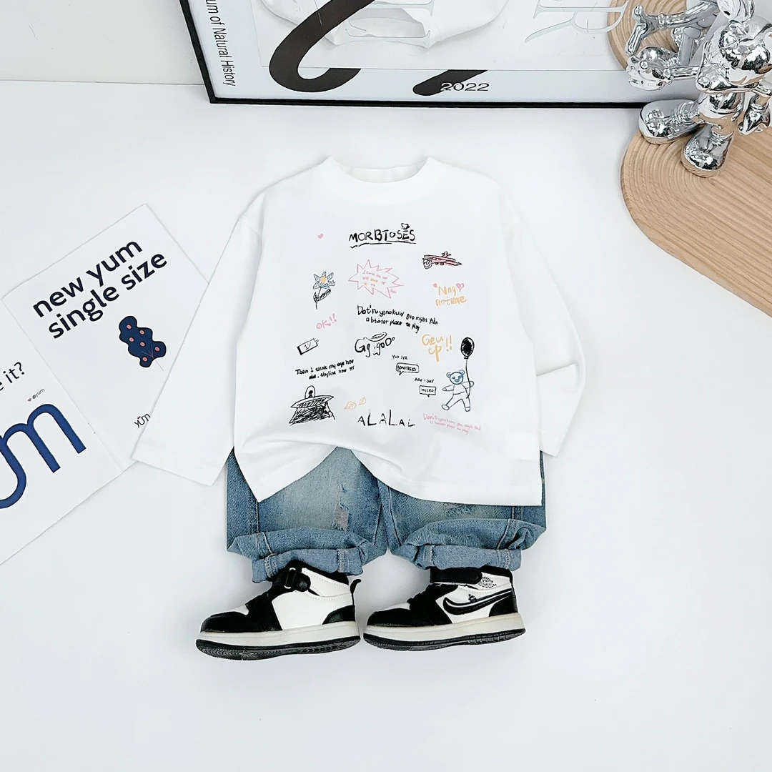 儿童长袖T恤2025新款春装男童春秋款上衣 BQ25006Y 悠悠童话童装