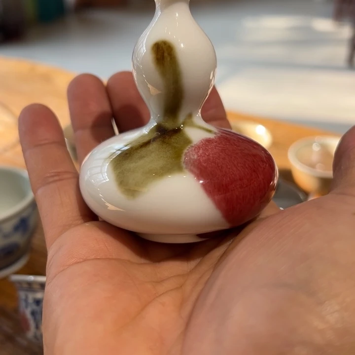 茶桌小摆件，景德镇小花瓶