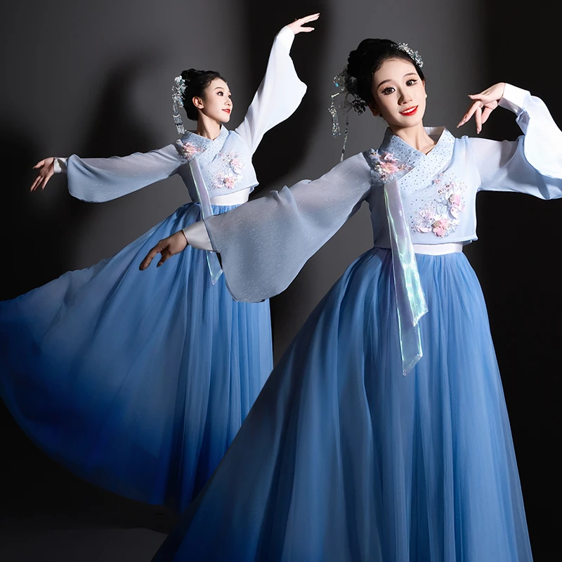 新款韩服朝鲜族延吉舞蹈服装成人少数民族韩国传统宫廷舞台演出服