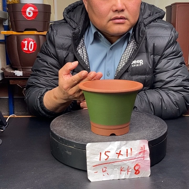 紫砂花盆货号一只K8