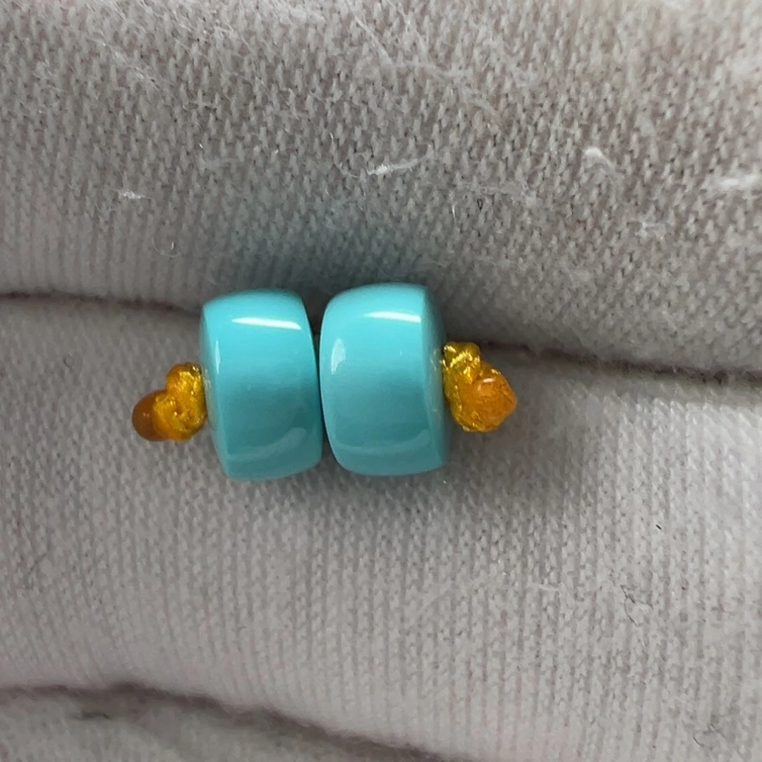 绿松石未镶嵌直切珠6.4mm