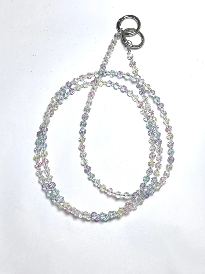 斜挎手机链彩色晶晶款珍珍款