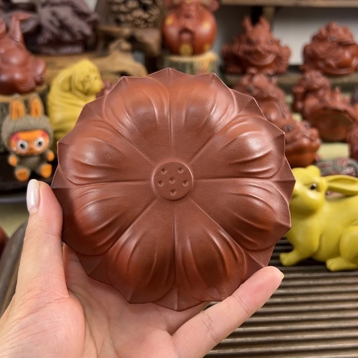 紫砂茶宠紫砂莲花底座