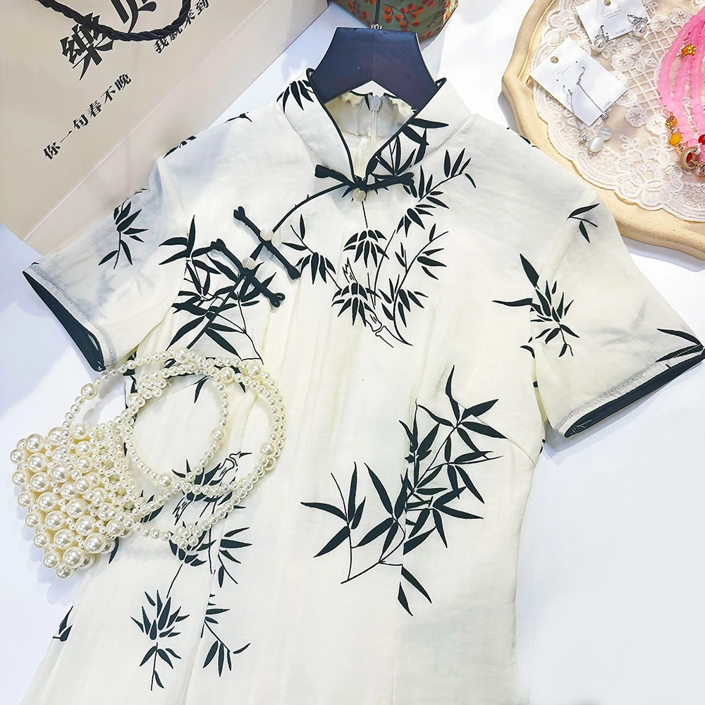 旗袍夏季新款2025改良新中式年轻款少女日常可穿小个子国风高级感