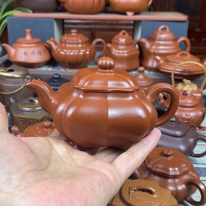 茶壶紫砂筋纹传炉260cc原矿赵庄朱泥特价