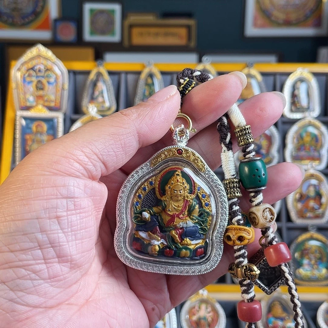 黄财热贡手绘擦擦镀银壳➕绳