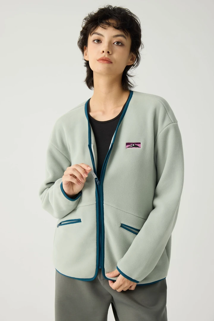 33 S&N 秋冬季男款浅芽绿中性风V领抓绒外套NU04080100G67 00G67