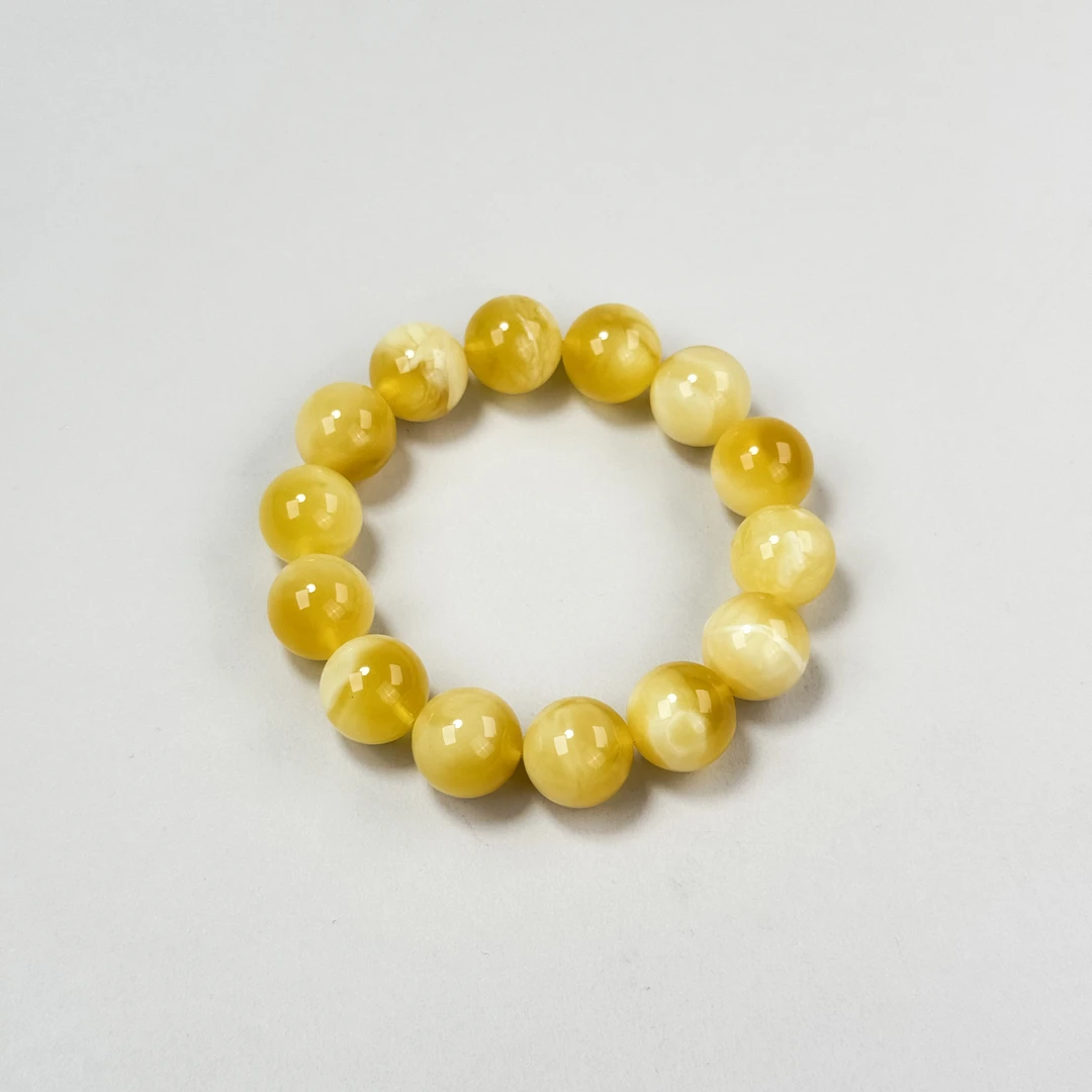 蜜蜡圆珠手串  C1085