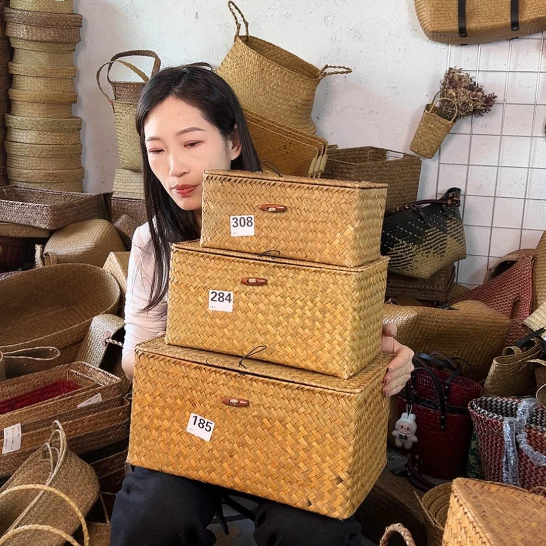 草编草编包/草编收纳盒微瑕疵