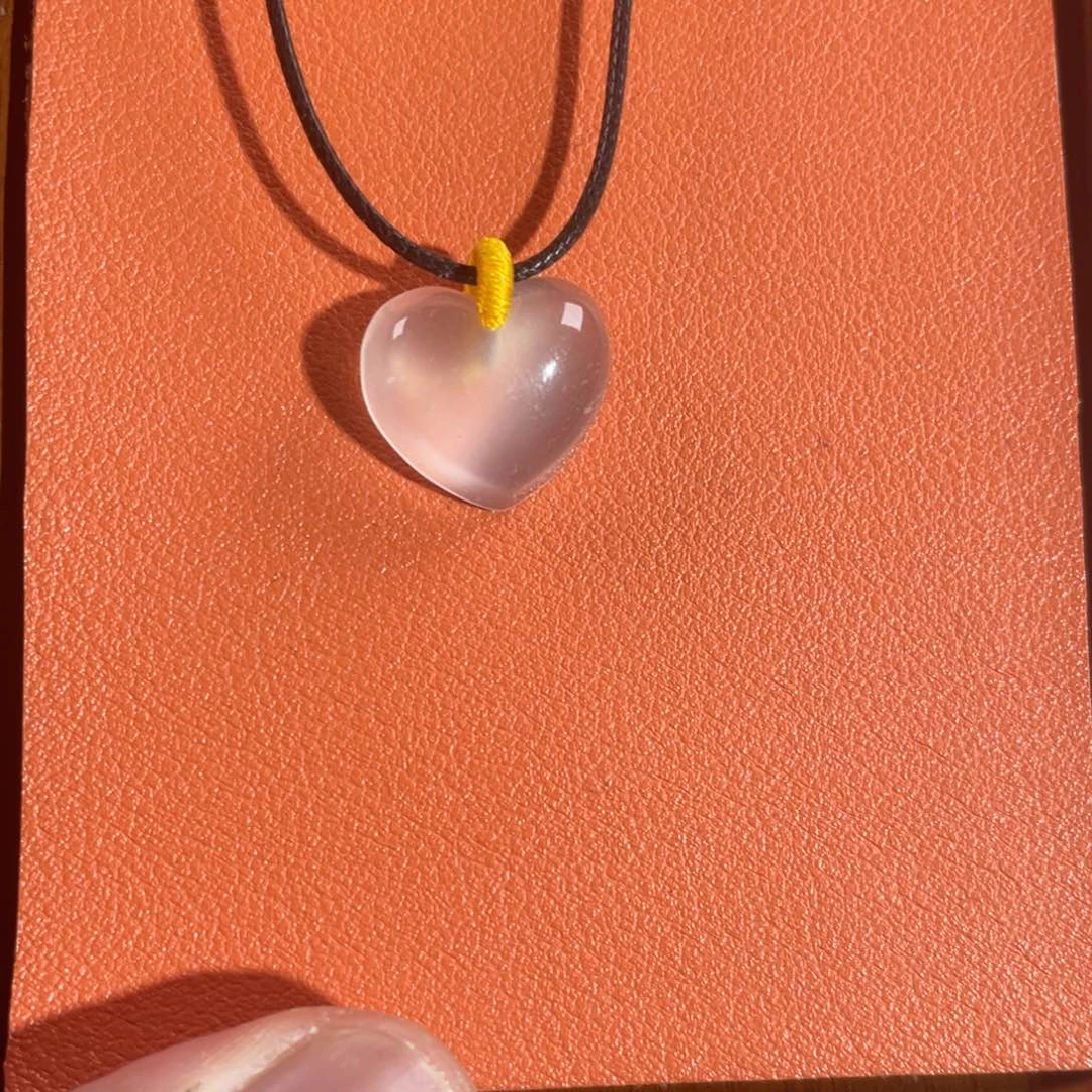 石英质玉银S925镶嵌桃心