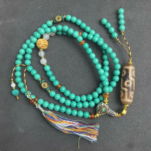 B490-天珠玛瑙毛衣链0054