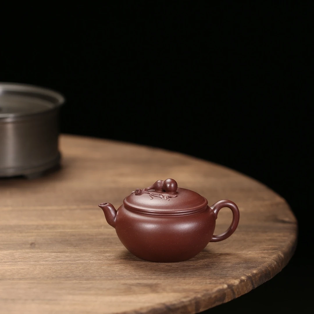 宜兴原矿紫泥手工福禄紫砂壶纯手工150cc泡茶茶具全手工