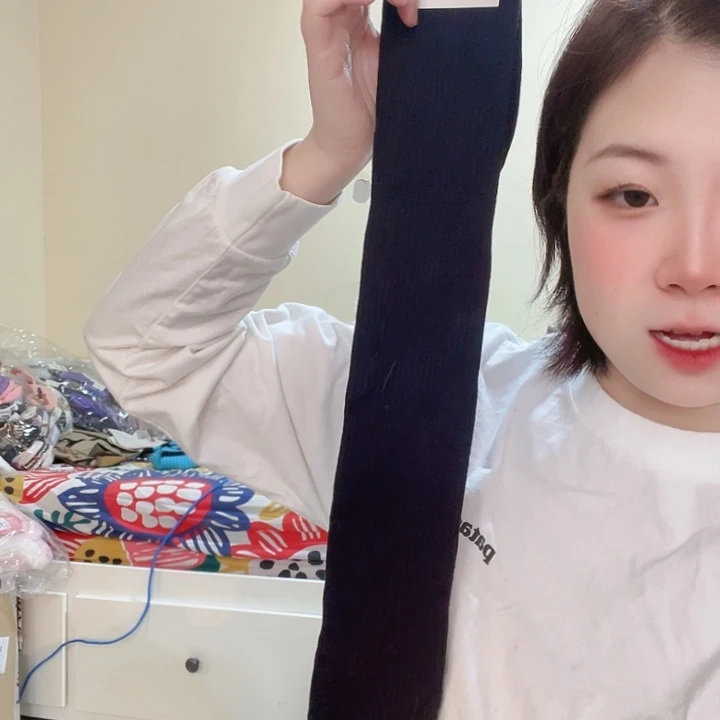 三醋酯纤维优家黑色大腿袜633