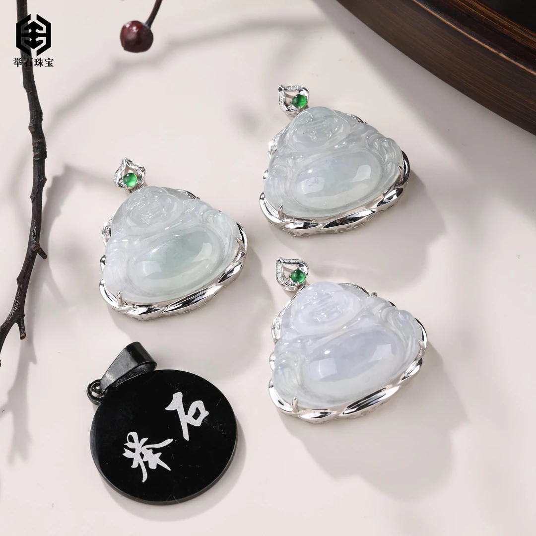 【举石珠宝】ST1214-405-71翡翠吊坠18k（一件/多样性发）E