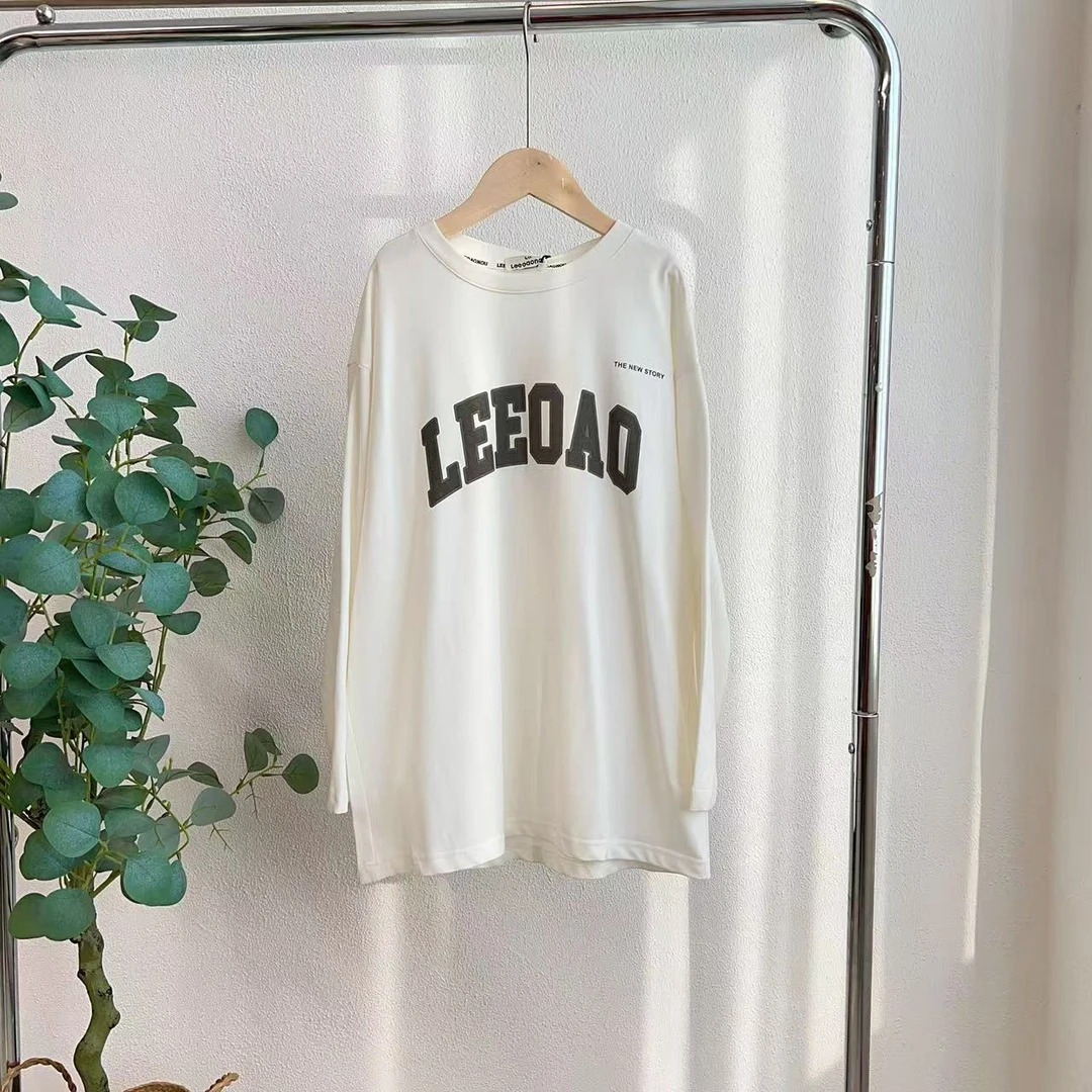 6008屴奶油白长袖T恤