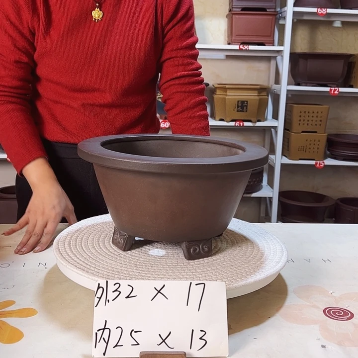 紫砂紫砂花盆呵呵